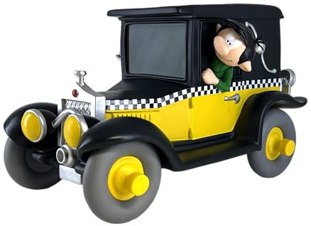 Plastoy Gaston Lagaffe Spardose Gaston und sein Taxi Fiat 509 - Kunststoff - 15 cm