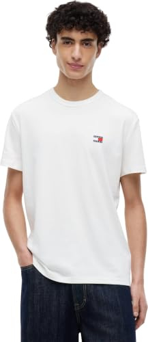 Tommy Hilfiger TJM REG Badge Tee EXT T-Shirt Herren, Ecru, L