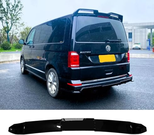 For Auto Perfectionists UK Rear Roof Spoiler Compatible With VW Transporter T6 6.1 2015-2024 Tailgate Type ABS Gloss Black