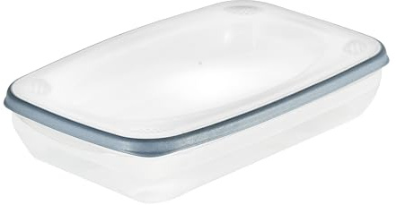 keeeper Frischhaltedose, 2.400 ml, Mikrowellengeeignet, Stapelbar, Spülmaschinengeeignet, 31,5 x 20 x 6 cm, Franco, Nordic Blue (Blau)