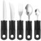 5 Stück Parkinson Besteck Einstellbarem Winkel Ergonomisch Ultra Sicher Zuverlässig Adaptive Utensilien für ältere Menschen Adaptive Utensilien für Handzittern für Behinderte Menschen