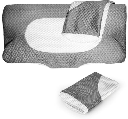 Kissenbezug 65 x 35.6 cm, Hypoallergen 44% Eisseide und 56% Polyester, 222 g Resistent und Hypoallergen Kissenbezüge, Abnehmbarer, Maschinenwaschbarer Dunkelgrau Kopfkissenbezug für IDEA-232-G-Kissen