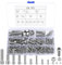 Zylinderschrauben mit Innensechskant Schrauben, 150 Stk. Sechskantschrauben mit Sechskantmutter, Sechskopf Maschinenschrauben Sortiment Kit, Metrisch Gewindeschrauben - M4/M5/M6/M8/M10