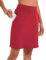 Timuspo Golfrock Damen Activewear Knielanger Rock mit Hose Drunter Athletischer Tennisrock mit Hoher Taille Sommer Rot L