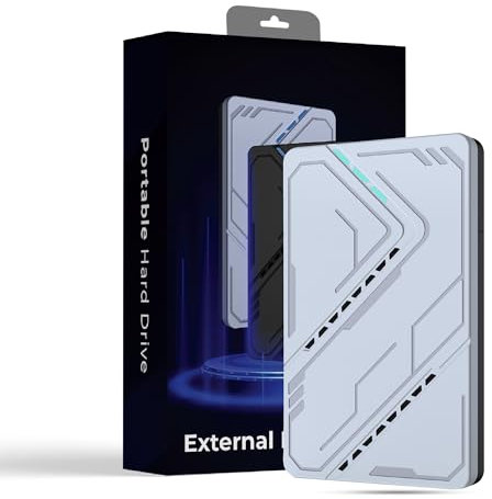 Portable External Hard Drive USB 3.0 – Ultra Slim HDD with LED Indicator, Plug & Play Storage Backup Drive for PC, Laptop, Mac, PS4, Chromebook – Universal Compatibility (Silver, 250GB)