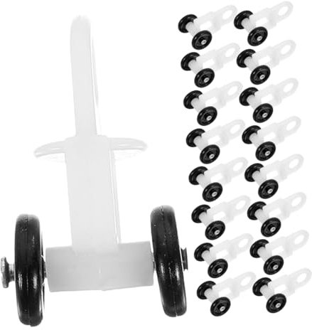 ULTECHNOVO 50 Piezas Accesorios para Cortina Rodillos de riel para Cortina Planeador de Pista de Cortina Deslizadores de Cortina para Pista Rodillos de Cortina Rodillo de Cortina el plastico