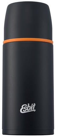 Esbit Classic Insulated Flask 750 ml - Thermos Flask for Hot and Cold - Thermos Flask with 2 Cups - Stainless Steel Drinking Bottle - Leak-Proof - Black