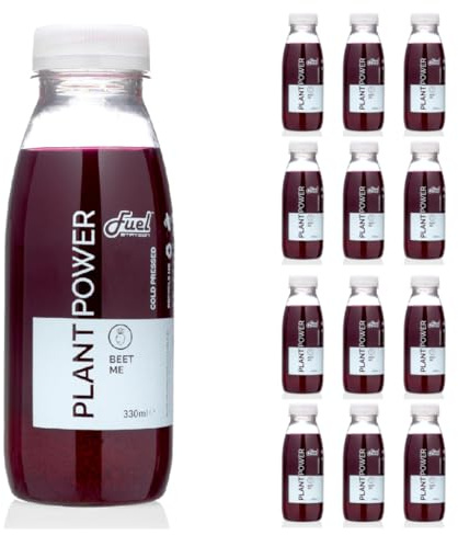 Fuel Station Beetroot Juice, Not from Concentrate - 12 x 330ml, Fresh Cold Pressed Fruit & Vegetables, Freezer Friendly, Vegan, Dairy & Gluten-Free, No Added Sugar or Preservatives