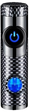Zxwjddm 2025 Smart Touch Dreifachflammenfeuerzeug, Winddichte Jetflamme, transparentes Luftfenster, Multifunktionsfeuerzeug, Herrengeschenk(Black 1)