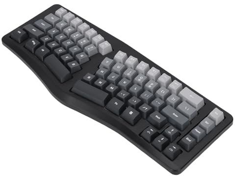 SUNGOOYUE Ergonomische Gaming -Tastatur, V -Form Split 69 Taste RGB Backit Leuge Wired USB -Tastatur für PC