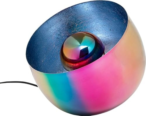Kare Design Bodenleuchte Rainbow, Blau, Ø26cm, Bodenlampe, Licht-Deko, Metall, Schimmernd, Leuchtmittel nicht inklusive, Wohnzimmer