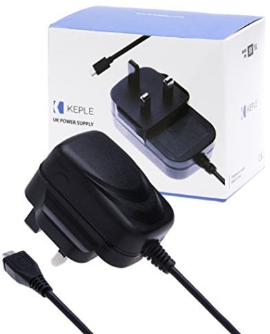 Micro USB (1amp) UK 3 Pin Plug Mains Wall Charging Power Supply Cable Compatible with JBL Charge 2, Xtreme, Flip 2, Go, Creative MuVo mini, Anker SoundCore, Ultra Pocket, MP141, A7908, A3143 Premium
