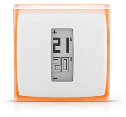 Netatmo by Starck - Termostato Intelligente per caldaia individuale, 83x83x22 mm , bianco/arancione (Ricondizionato Certificato)