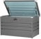 Beliani Große Metall-Gartentruhe 400 l grau Kissenbox Auflagenbox für die Terrasse wasserdicht Aufbewahrungsbox Gartenbox Cebrosa