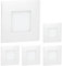 ledscom.de 5 Stück LED Treppenlicht/Wandeinbauleuchte FEX für innen und außen, eckig, weiß, 85 x 85mm, rot