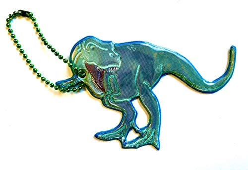 Reflektoranhänger * Dinos & T-REX * für bessere Sichtbarkeit im Straßenverkehr | Bis 100m Sichtbar | Reflektor beidseitig Bedruckt | Für Schüler und Kinder im Dunklen
