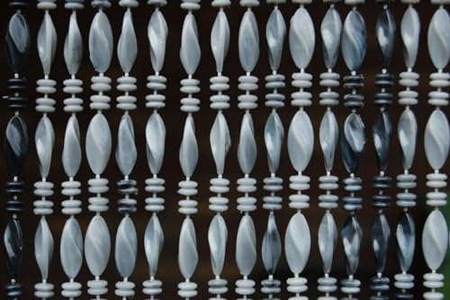 La Tenda Türvorhang XL Genoa 2 Perlenvorhang, grau marmoriert, 140x230cm