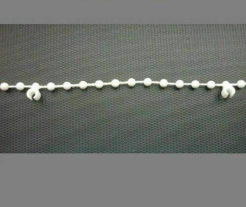 A.W Vertical Blind Bottom Stabilizing Chain For 89mm (3.5) Slats, 10m, White, Plastic