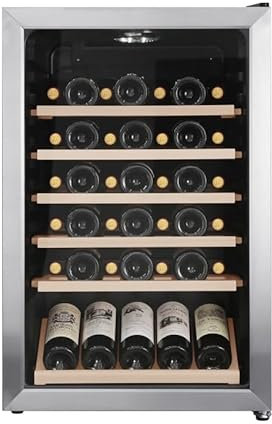 CAVIN Polar Collection 50 - Weinkühlschrank, 1 Temperaturzone 4-22°C, Platz für 45 Flaschen, Kompressorkühlung, Holzregale, Glastür mit UV-Schutz