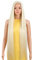 DÉBUT Lace Front Perücke Super lange Glatte Perücke für Damen 95 cm 260g Kunsthaar Hitzebeständige Faser 130% Dichte (95 cm, Blond)