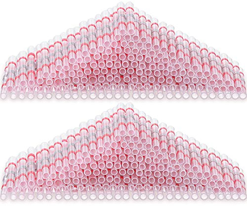 Hotop 150 Pezzi Connettore del Cavo di Saldatura a Saldare Connettore di Testa Termoretraibile Terminali Elettrici Isolati Impermeabili del Cavo della Giuntura di Testa (Rosso, 22-18 AWG)