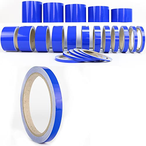 Auto Zierstreifen Brilliantblau Glänzend KFZ Folienstreifen Autodekor Folie Pinstripes Motorrad Basteln Modelbau (10 mm)