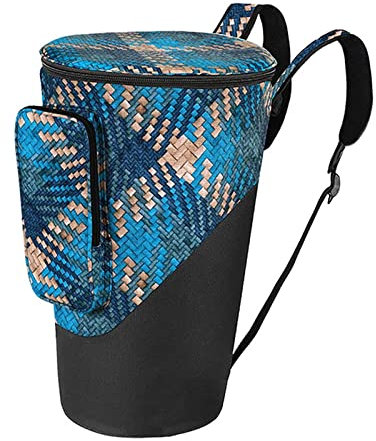 Miwayer Djembe Tasche afrikanische Schlagzeugtasche Deluxe gepolsterte, stabile Schultergurte, dick, wasserdicht, stoßfest, nur geeignet 8/10/12/13/14 Zoll afrikanische Trommel (30.5 cm, blau)