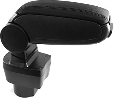 Armrest Arm Rest Centre Console Compatible with Dacia Duster HS 2010-2017 SUV Specific Model Fit Storage Box Organizer With Base Black Leather