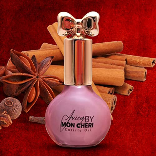 Juicy By Mon Cheri Cuticle Oil Nail 10ml Hydrating, Moisturizing, & Repair Dry and cracked cuticles (Red Hot P )