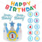 QINERSAW Stoff Geburtstagskrone Geburtstagshut Mädchen und Jungen Filz Happy Birthday Hut mit Zahlen 0-9 Stoffkrone Geburtstag Krone Happy Birthday Girlande Geburtstag Banner mit 2 Tortendeko
