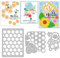 INFUNLY 3pcs/set Hexagon Frame Stanzen Honeycomb Net Cutting Matrizen Geometrie Netting Hintergrund Stanzen Metall Prägeschablonen für Weihnachten Karte Scrapbooking DIY Handwerk Album Papier Dekor