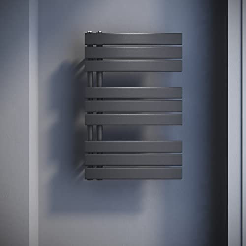 SONNI Badheizkörper Flach Handtuchtrockner 762 x 500 mm Anthrazit Handtuchwärmer Seitenanschluss Panel Handtuchheizkörper 679W