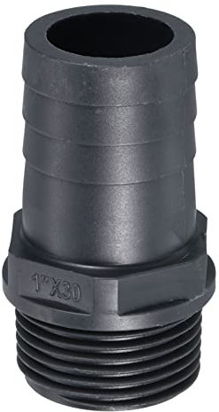PATIKIL UPVC Barb Arrosage Raccord, 30mm Barbelé G1 Mâle Fil Tuyau Connecteur Adaptateur Rapide Raccords pour Eau Carburant Air, Gris