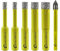 Foret Diamant Sec Set - 5 pièces 6/6/8/10/12mm SANLEETEK Trépan Diamant et 1 pièce 6mm Foret en Carbure avec Tige Triangulaire pour Céramique Porcelaine Granit Marbre Quartz Grès