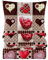 Cotton Market Bettwäsche 200x200 cm - Bettwäsche Baumwoll-Mikrofaser - Bettwäsche-Sets 2 Teilig - Bettbezug 200x200 cm und 2 Kissenbezug 70x80 cm - Rot und Braun, Herz