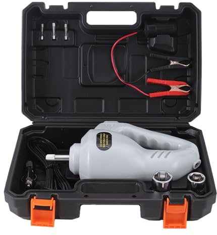 ROGTZ Electric Impact Wrench 1/2 Inch with Sockets Set of 2 Sizes Powerful Impact Driver Drill Bit Set 12 V First Aid Kit for Car Emergency Kit