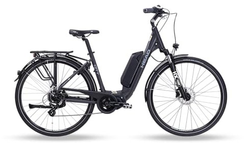 Head Unisex – Erwachsene e City E-Citybike, matt schwarz, 46
