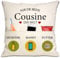 Bommex Geschenk für Cousine Frauen Mädchen Beste weibliche Cousine in der Welt Kissenbezüge mit 3 Taschen für Cushine Geburtstagsgeschenk (Cousine)