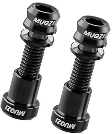 Generic Juego de 2 Tuercas para Pernos de Vástago de Bicicleta, Accesorios de Reparación de Metales, Tuercas para Pernos de Vástago de Bicicleta para Biciclet, 25mmx8mm Negro