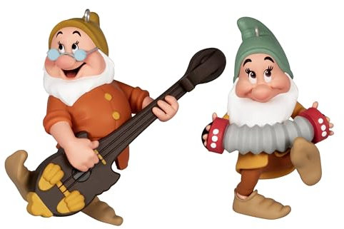 Hallmark Keepsake Weihnachtsschmuck 2024, Disney Schneewittchen und die Sieben Zwerge Bashful und Doc, Porzellan, 2er Set, Geschenke für Disney Fans