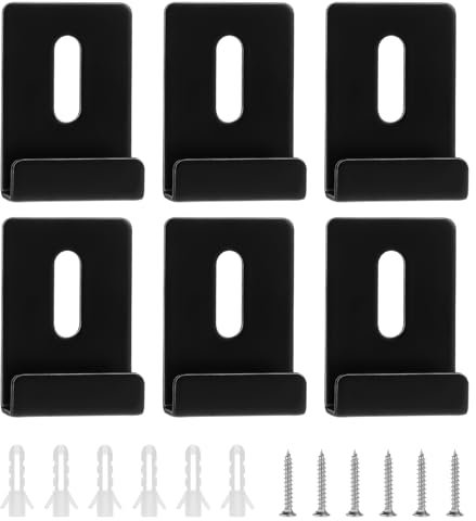 Staffe per specchi da appendere alla parete, confezione da 8 clip per specchi da 1/4 di pollice senza cornice, kit da appendere con viti in metallo bianco, accessori di montaggio per montaggio a