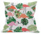 ABAKUHAUS Tropisch Kissenbezug, Hipster Thema mit Flamingo Vögel Monstera Blätter Hawaii-Dschungel, Kissenhülle mit Reißverschluss Beidseitiger Druck, 40 x 40 cm, Lachs Rosa