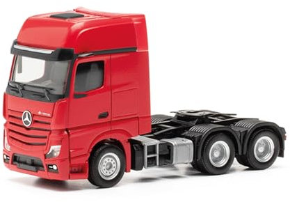 herpa 317917 LKW Modell Mercedes-Benz Actros L Gigaspace Solozugmaschine3achs (6x4), Miniatur im Maßstab 1:87, Sammlerstück, Made in Germany, Kunststoff Miniaturmodell, Mehrfarbig