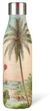 LES ARTISTES Paris A-4396 Bottle'Up, Thermos 500 ml, Gourde isotherme sans BPA, Réutilisable, Garde au chaud 12h et au froid 24h, Acier Inoxydable, Design Beach