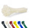 100 Pack of 370mm x 7.6mm Releasable Cable Ties White Heavy Duty Reusable Strong Nylon Zip Tie