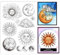 GLOBLELAND Magische Sonne Und Mond Transparente Silikon Stempel Zum Gestalten Von Karten Astronomie Wahrsagen Wolken Silikonstempel Siegel Für Heimwerker Scrapbooking Basteln Dekor