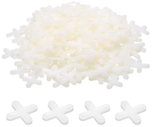 sourcing map 500pcs Tile Spacers 5mm Hard Plastic Cross Tiles Leveler Spacer Installation Ceramic Spacing Clips for Wall Floor