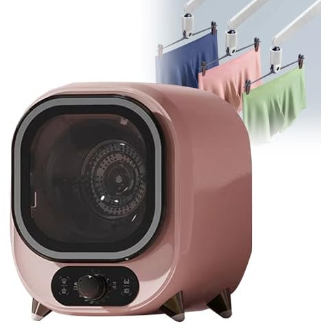 Mini Secadora De Ropa, Secadora De Ropa De Condensador Portátil, 5 Modos De Secado, Carga De 0,8 Kg, Secadora De Ropa Eléctrica, Mini Secadora De Centrifugado, Secadora De Ropa Ventilada para Ropa(Pin