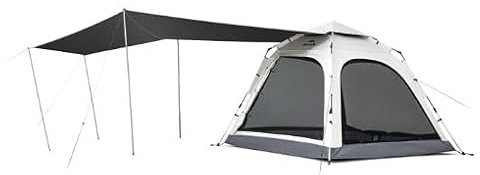 Naturehike Ango Pop Up Tents with Awning 3 Man Person Camping Tent Easy Assembly Automatic Tent Waterproof Windproof Anti-UV for Family Park Camping Hiking Outdoor