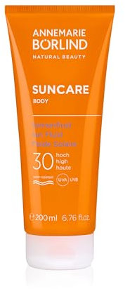 ANNEMARIE BÖRLIND SUNCARE BODY Sonnenfluid LSF 30 (200 ml) - Bietet Professionellen Schutz vor Schädlichen UV-Strahlen, Spendet Intensiv Feuchtigkeit, Zieht Schnell ein
